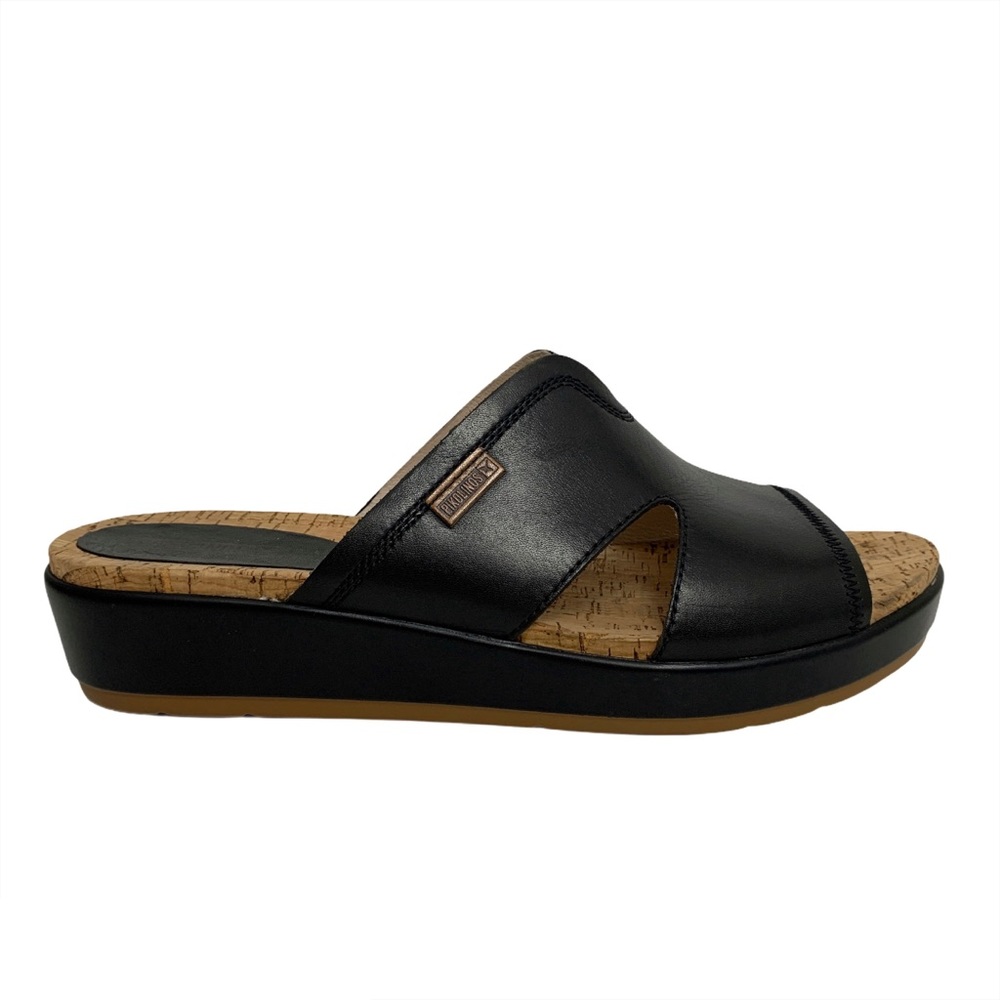 Pikolinos Womens Platform Leather Slip On Sandals